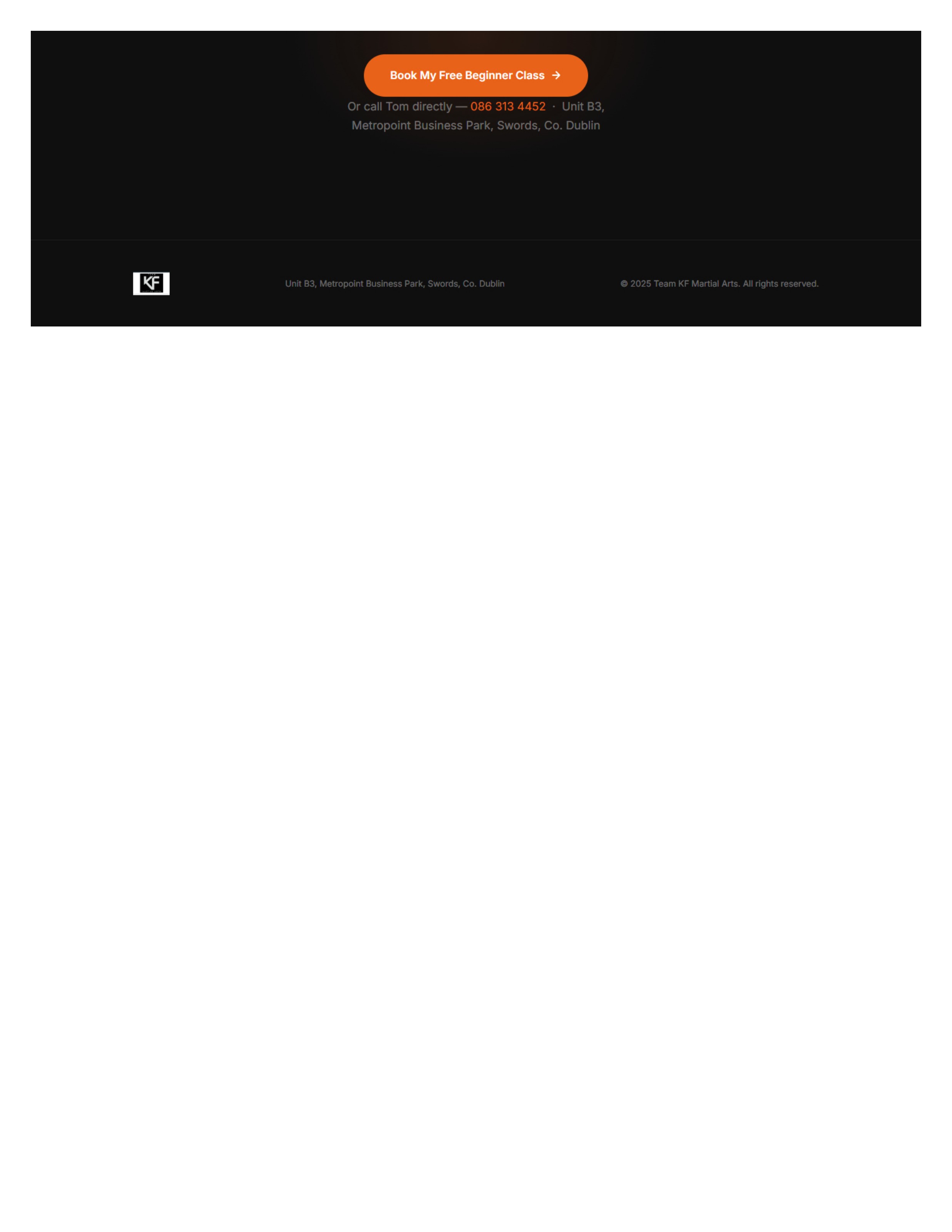 Team KF landing page section 5